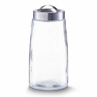 Zeller Vorrats Glas mit Edelstahl Deckel, groß, 2000 ml, Dose Behälter Gefäß