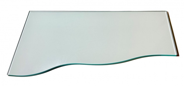 Glasregal Wandregal WAVE 4 Farben 2 Größen 10mm Glasboden Glasablage Glas Regal