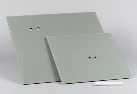 Glas Magnet Tafel grau 50x50 cm + Magnete + Stift Memoboard Pinnwand Wandboard