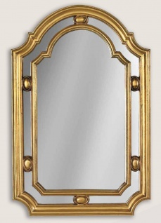 Casa Padrino Luxus Barock Wandspiegel Gold - Handgefertigter Spiegel im Barockstil - Barock Wohnzimmer Spiegel - Barock Garderoben Spiegel - Barock Deko Accessoires