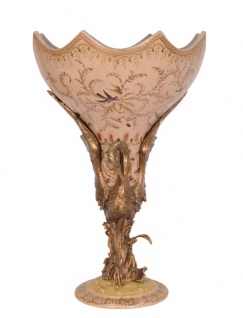 Casa Padrino Porzellan Vase Durchmesser 36 x H. 54, 1 cm - Luxus Edition