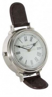 Casa Padrino Designer Luxus Uhr Norte Dame 19 cm x 19 cm x H. 28 cm Nickel - Tischuhr