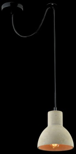 Casa Padrino Hängeleuchte / Pendelleuchte Grau Ø 16 x H. 16 cm - Moderne Leuchte mit Beton Lampenschirm 4