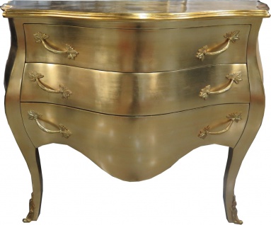 Casa Padrino Barock Kommode Gold 100 cm - Antik Stil Möbel - Kommoden Schubladen Schrank