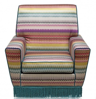 Casa Padrino Luxus Sessel Mehrfarbig 80 x 85 x H. 80 cm - Wohnzimmer Möbel