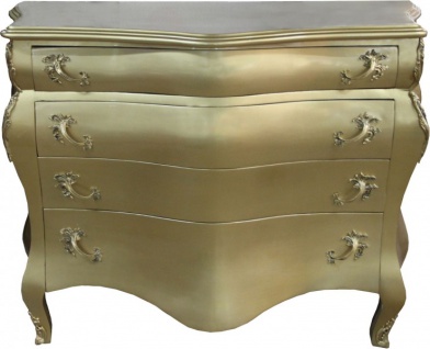 Casa Padrino Barock Kommode Gold B 120 H 94 cm - Handgefertigte Barock Möbel