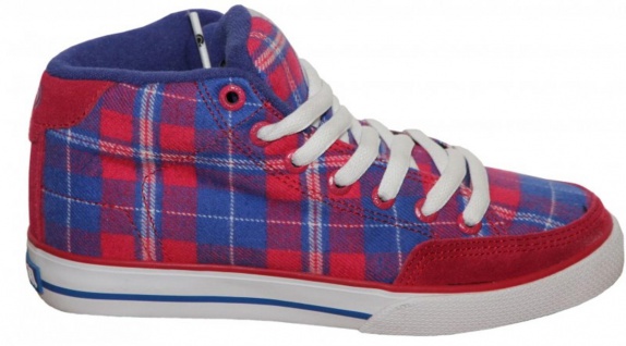 Circa Skateboard Schuhe ALW 50 Mid Red/Blue/White Plaid Sneakers Shoes