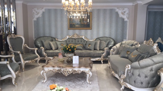 Casa Padrino Luxus Barock Sofa Grün / Weiß / Gold - Prunkvolles Wohnzimmer Sofa - Handgefertigte Barock Wohnzimmer Möbel - Edel & Prunkvoll - Vorschau 2