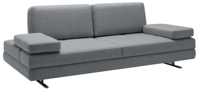 Casa Padrino Luxus Wohnzimmer Sofa mit umklappbaren Armlehnen Grau 218 x 108 x H. 81 cm - Luxus Möbel - Vorschau 2