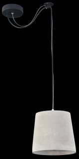 Casa Padrino Hängeleuchte Grau Ø 19 x H. 17 cm - Moderne Pendelleuchte mit Beton Lampenschirm 3