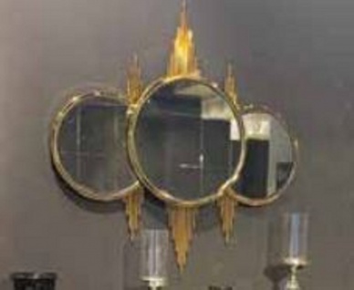 Casa Padrino Luxus Wandspiegel Gold 104 x 6 x H. 106 cm - Moderner Wohnzimmer Spiegel mit Metallrahmen - Schlafzimmer Spiegel - Garderoben Spiegel - Luxus Kollektion