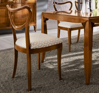 Casa Padrino Luxus Biedermeier Esszimmerstuhl Set Cremefarben / Gold / Braun - Handgefertigtes Küchen Stühle 6er Set - Biedermeier Esszimmer Möbel - Luxus Qualität - Made in Italy