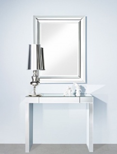Casa Padrino Luxus Spiegelglas Konsole 100 x 30 x H. 83 cm - Konsolentisch mit Schublade - Luxus Möbel 4