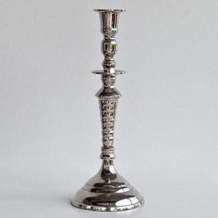Casa Padrino Luxus Kerzenständer Silber 15 x H. 37 cm - Wohnzimmer Accessoires
