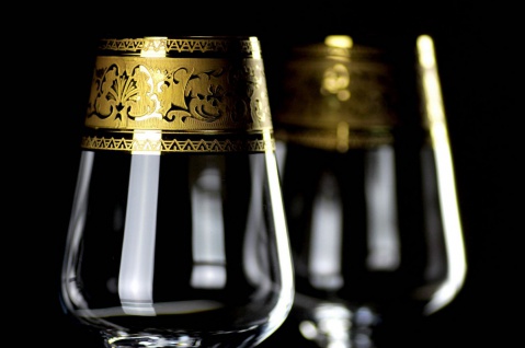 Casa Padrino Luxus Barock Weißweinglas 6er Set Gold Ø 8 x H. 21, 5 cm - Handgefertigte und handgravierte Weingläser - Hotel & Restaurant Accessoires - Luxus Qualität - Vorschau 5