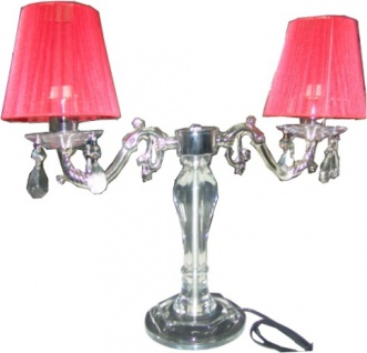 Table Lampe Red 49 x 45 cm Double Lamp Designer
