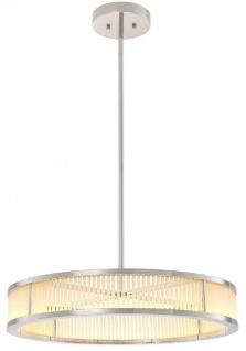 Casa Padrino Luxus LED Kronleuchter Silber / Weiß Ø 70 x H. 15 cm - Moderner runder dimmbarer Kronleuchter - Luxus Qualität - Vorschau 1