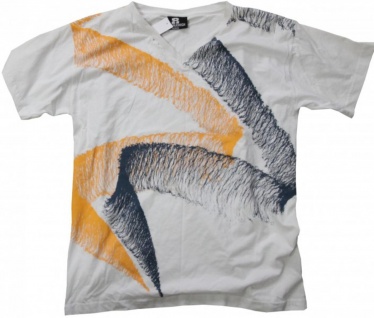 8Mileshigh Skateboard T-Shirt White/Yellow/Charcoal