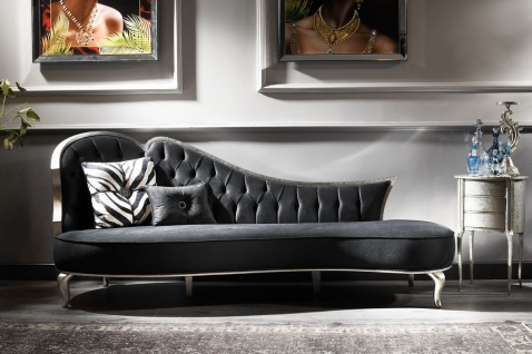 Casa Padrino Luxus Barock Sofa Grau / Antik Silber - Handgefertigtes Wohnzimmer Sofa im Barockstil - Edle Barock Wohnzimmer Möbel - Vorschau 2