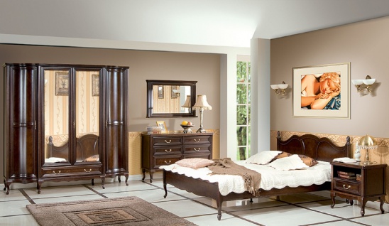 Casa Padrino Luxus Jugendstil Doppelbett Dunkelbraun 194 x 214, 2 x H. 107, 5 cm - Elegantes Massivholz Bett - Barock & Jugendstil Schlafzimmer Möbel - Vorschau 2
