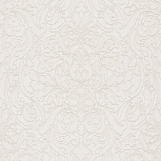 Casa Padrino Barock Textiltapete Weiß / Beige 10, 05 x 0, 53 m - Deko Accessoires