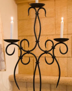 Kerzenständer Artus 100cm Schmiedeeisen 21216 Kerzenleuchter Kerzenhalter Metall - Vorschau 3