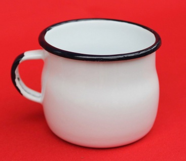 Emaille Tasse 501w/7 Weiß Becher emailliert 7 cm Kaffeebecher Kaffeetasse Teetasse - Vorschau 3