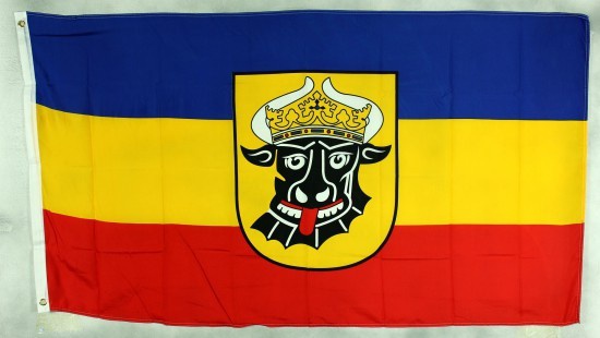 Mecklenburg Ochsenkopf Flagge Großformat 250 x 150 cm wetterfest