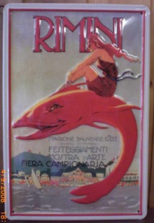 Blechschild Nostalgieschild : Rimini