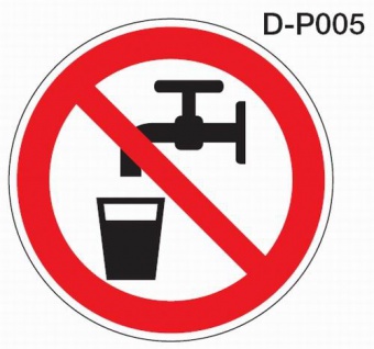 Aluminium Verbotsschild D-P005 kein Trinkwasser 200 mm / 0, 6 mm Alu