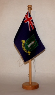 Tischflagge Virgin Islands USA Jungferninseln 25x15 cm optional mit Holz- ode...