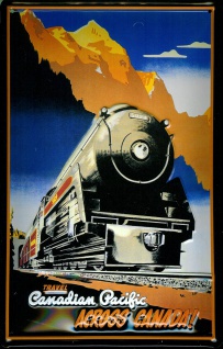 Blechschild Nostalgieschild Canadian Pacific Across Canada Eisenbahn