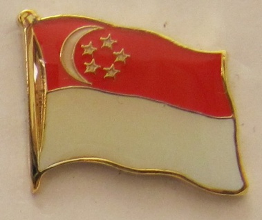 Singapur Pin Anstecker Flagge Fahne Nationalflagge