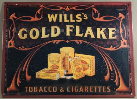 Blechschild Nostalgieschild Wills Gold Flake Cigarettes Tobacco Zigaretten We...
