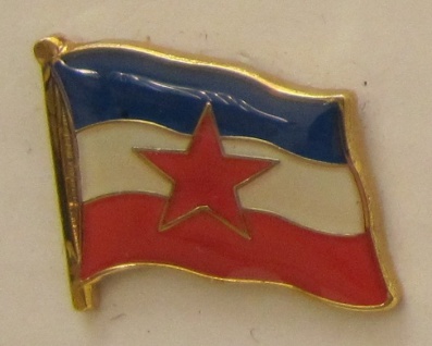 Pin Anstecker Flagge Fahne Jugolslawien mit Stern