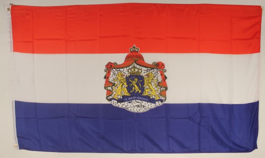 Flagge Fahne : Niederlande Holland mit Wappen Hollandflagge