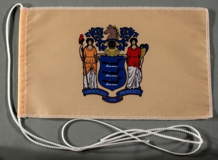 Tischflagge New Jersey USA Bundesstaat US State 25x15 cm optional mit Holz- o...
