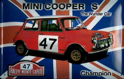 Blechschild Mini Cooper Wunder Car Nostalgieschild Schild