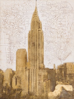 Wandbild Empire State Building 90 x 120 cm Acrylfarben