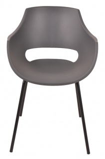 SIT&CHAIRS Stuhl Kunststoff Metall Grau