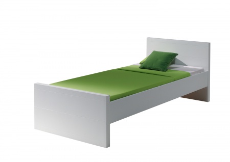 Bett Einzelbett Lara MDF Weiß 90x200 cm 1