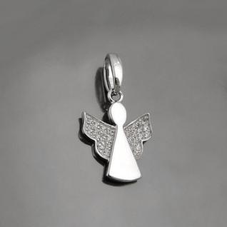 Kinder Schutz Engel mit Zirkonia Steinen im Flügel und Kette Echt Silber 925 Neu - Vorschau 2