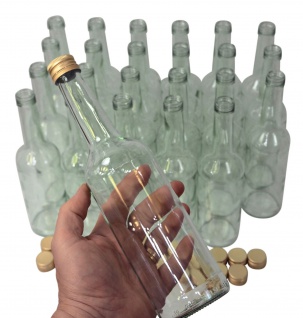 24 x Spirituosenflaschen ? 0, 5 Liter ? mit goldenem Schraubdeckel - Vorschau 2