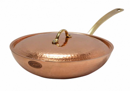 " CopperGarden®" Wok mit Deckel ø28cm | Kupfer verzinnt