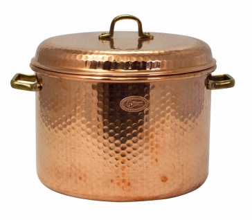 " CopperGarden®" Kupfertopf ø28 cm | 12 Liter gehämmert mit Griffen & Deckel