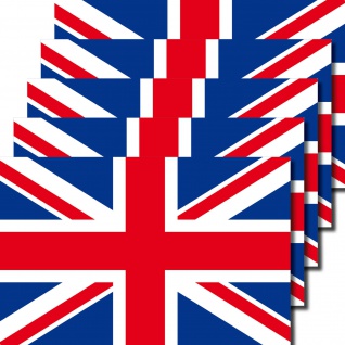 5 Stück 6, 5cm Aufkleber Sticker Union Jack Großbritannien EM WM Flaggen Fahnen