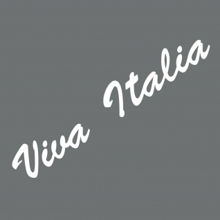 20cm weiß Viva Italia Schriftzug Aufkleber Tattoo Auto Tür Fenster Deko Folie