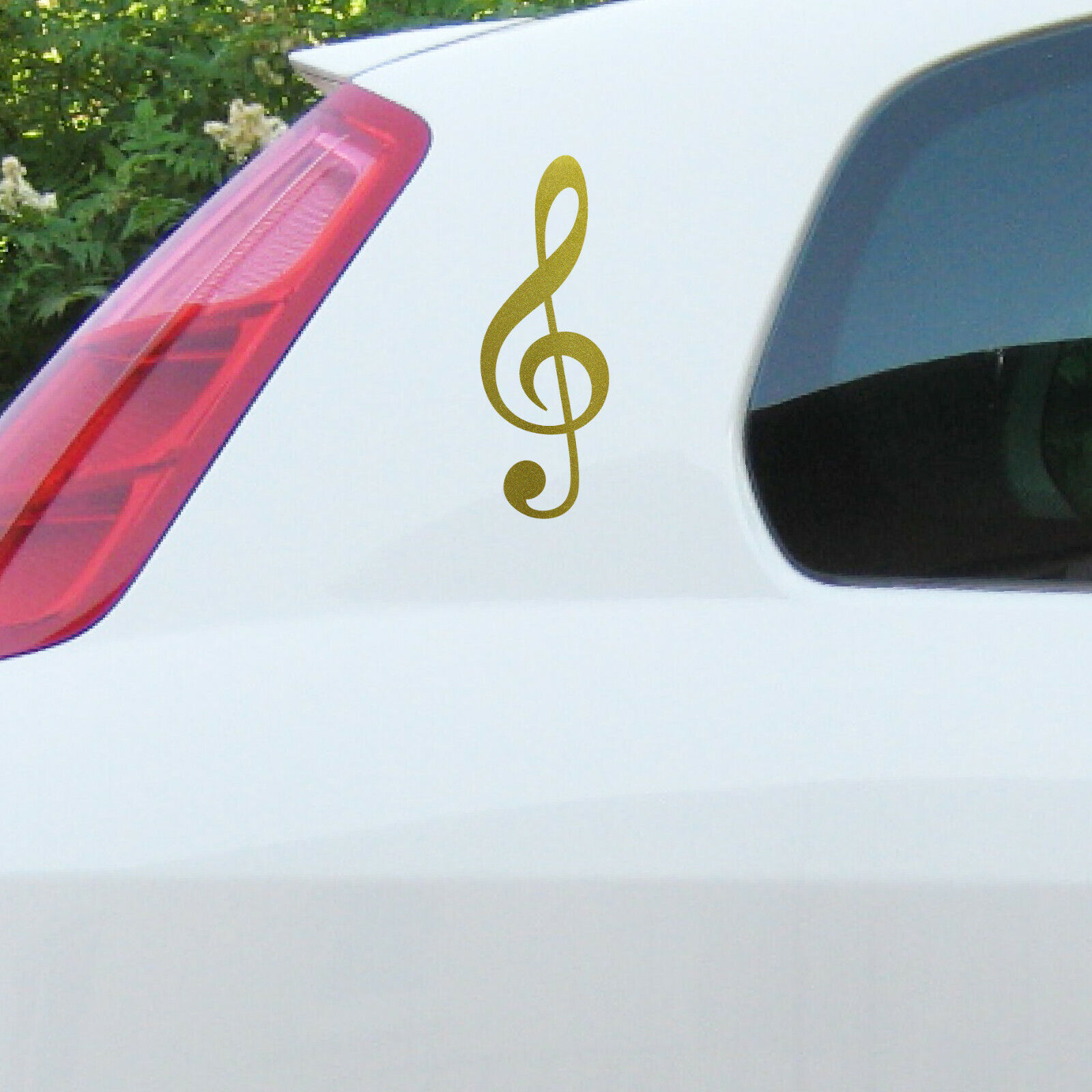 5cm gold Aufkleber Tattoo Violinschlüssel Notenschlüssel Auto Fenster Tür Folie 