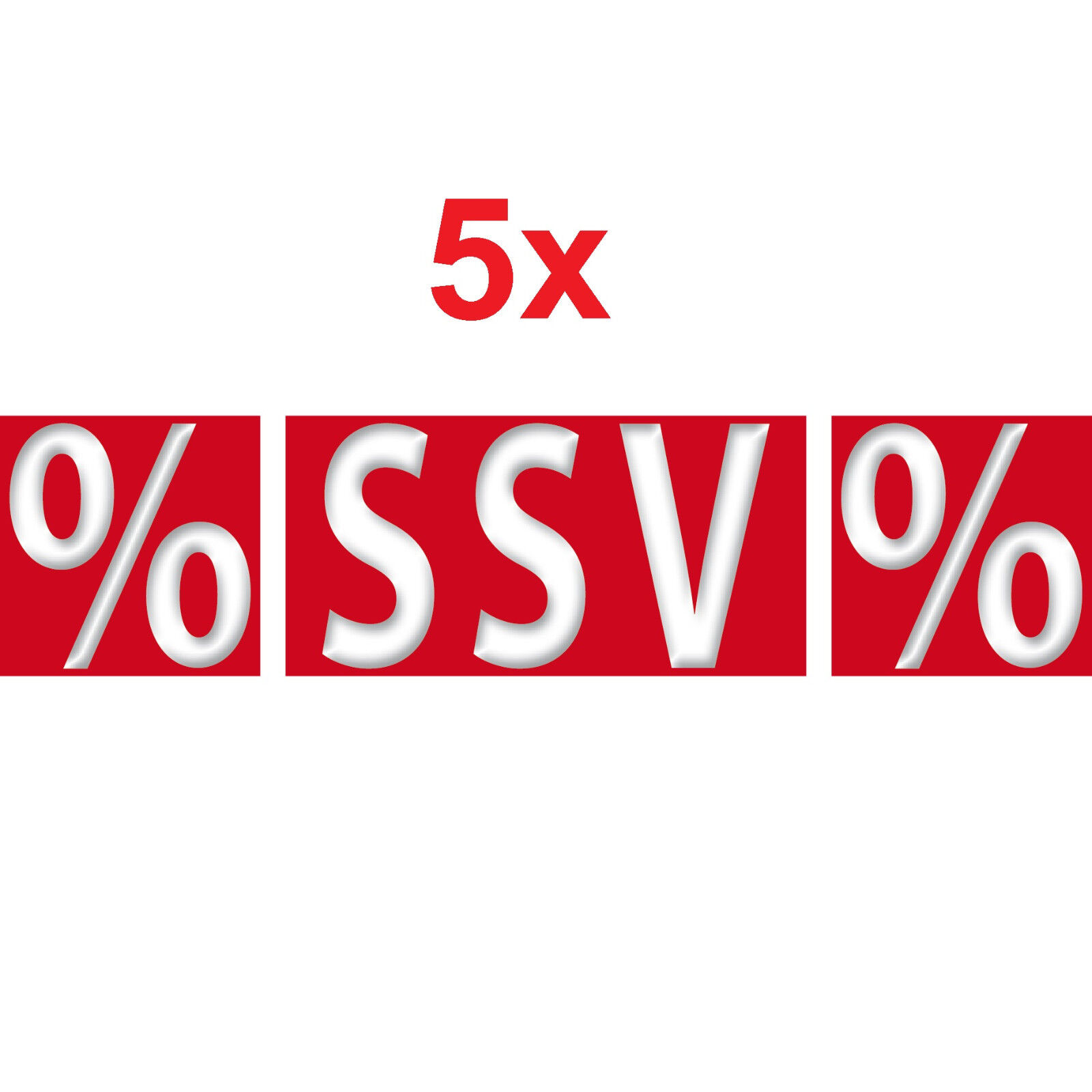 15 Aufkleber Set Sticker SSV 20cm Prozente 10cm Sommer Sale Schluss Ausverkauf 