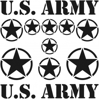 MATT schwarz USA Sterne & Schrift US Army Auto Aufkleber Folie 4061963068953